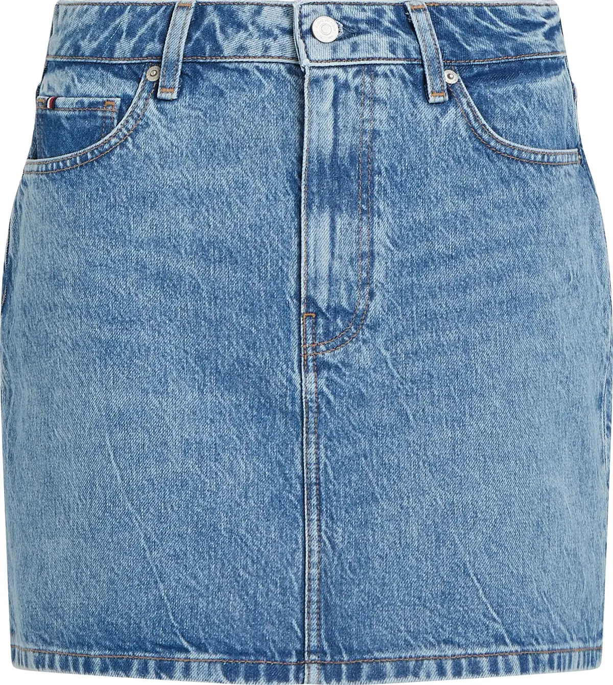 Tommy Hilfiger DNM MINI SKIRT HW AL, 1A8 Mavi Kadın Elbise-Etek