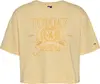Tommy Hilfiger TJW RLX SH TONAL CRE, ZGA Sarı Kadın T-Shirt & Polo