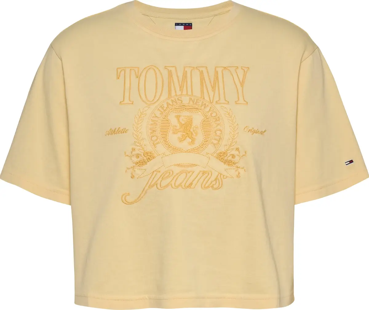 Tommy Hilfiger TJW RLX SH TONAL CRE, ZGA Sarı Kadın T-Shirt & Polo