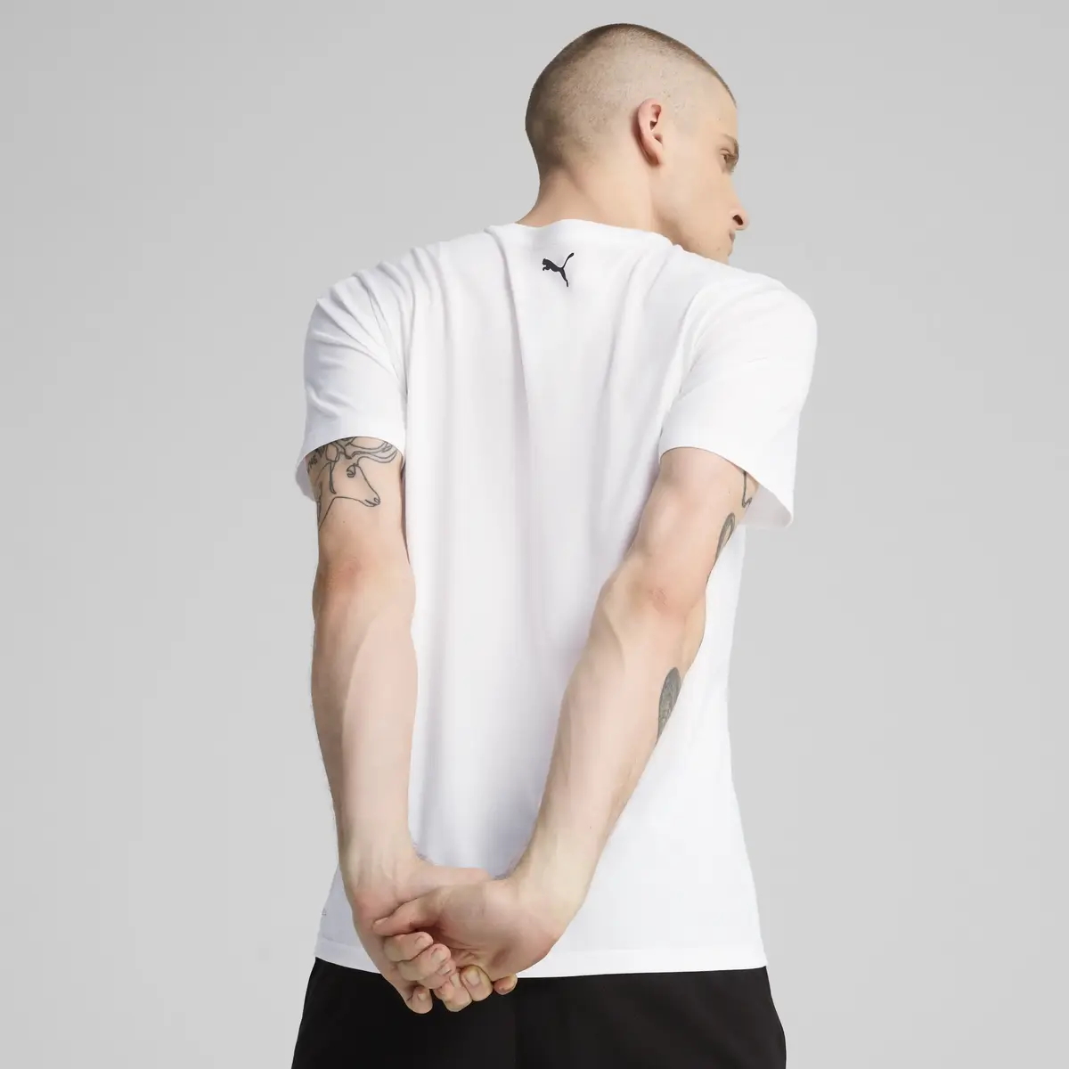 PUMA TAD TECH Triblend Tee Beyaz Erkek T-Shirt