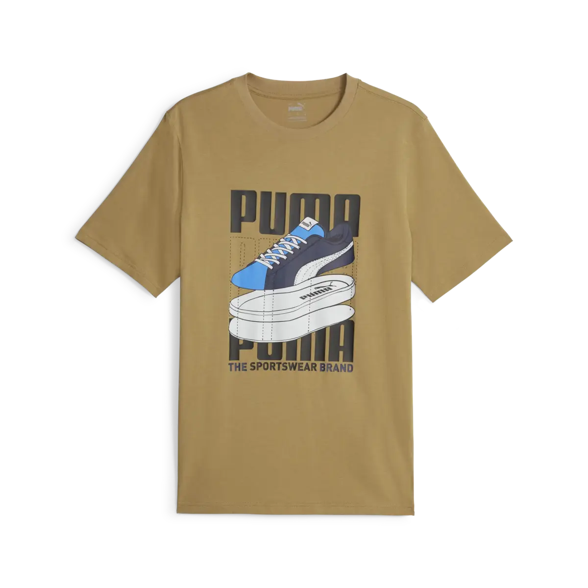 Puma GRAPHICS Sneaker Tee Kahverengi Erkek T-shirt