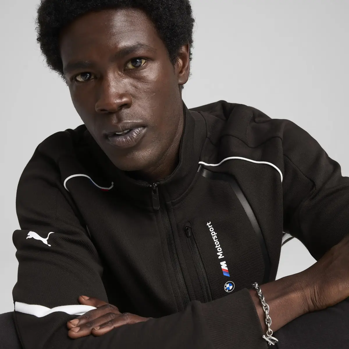 Puma BMW MMS SWEAT JACKET Siyah Erkek Fermuarlı Üst
