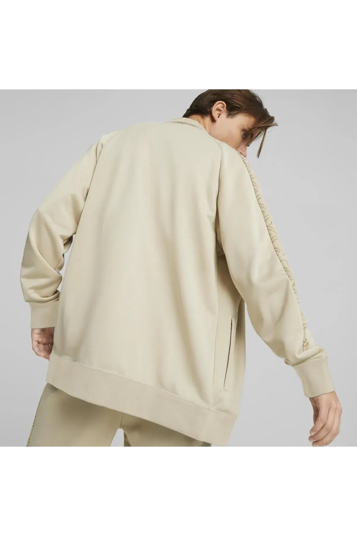 Puma T7 TREND 7ETTER Track Jacket PT Bej Erkek Fermuarlı Sweatshirt