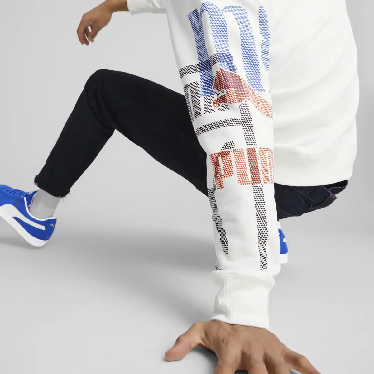 Puma CLASSICS GEN. PUMA Crew Beyaz Erkek Sweatshirt