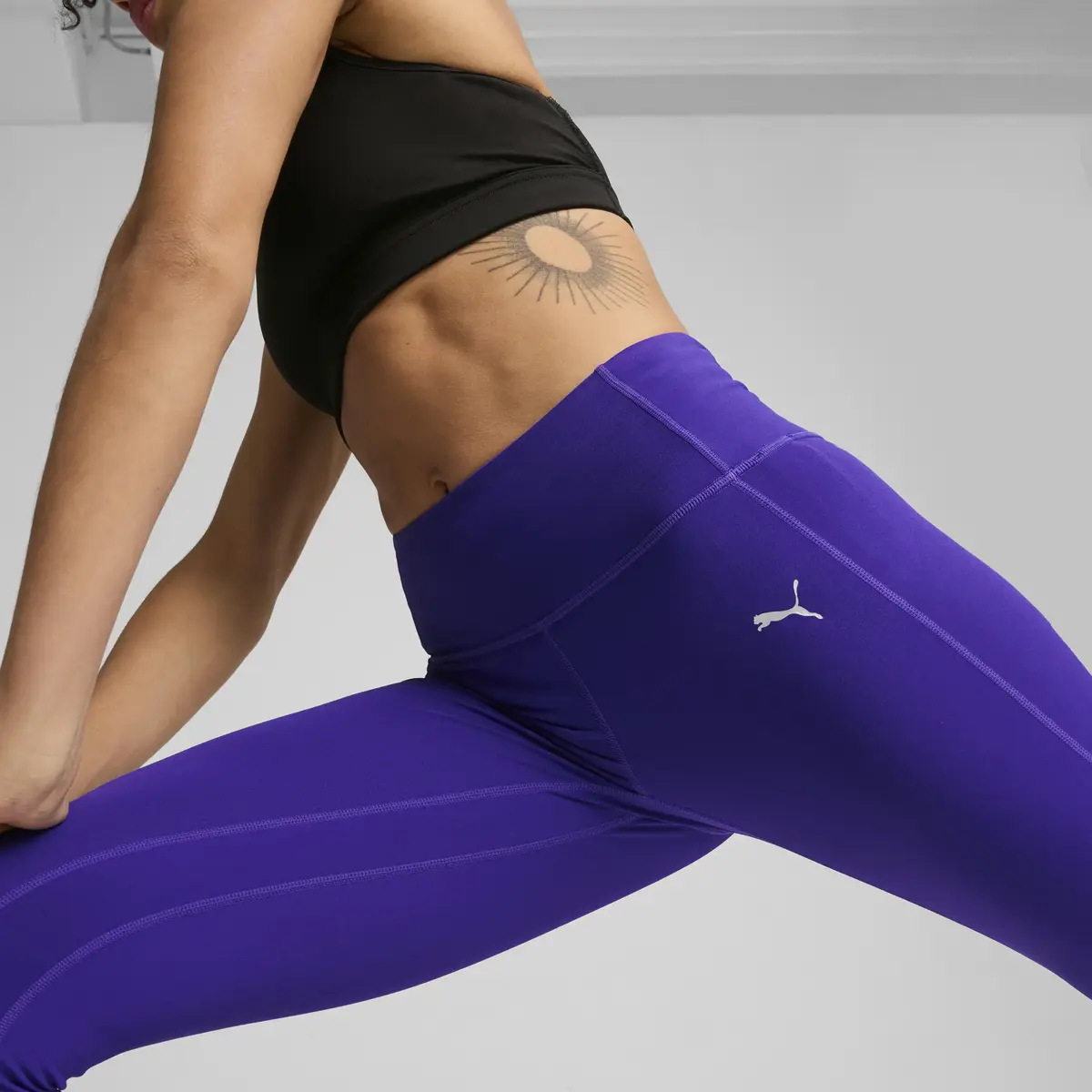 Puma RUN MICROFLEECE HW FL TIGHT Mor Kadın Tayt