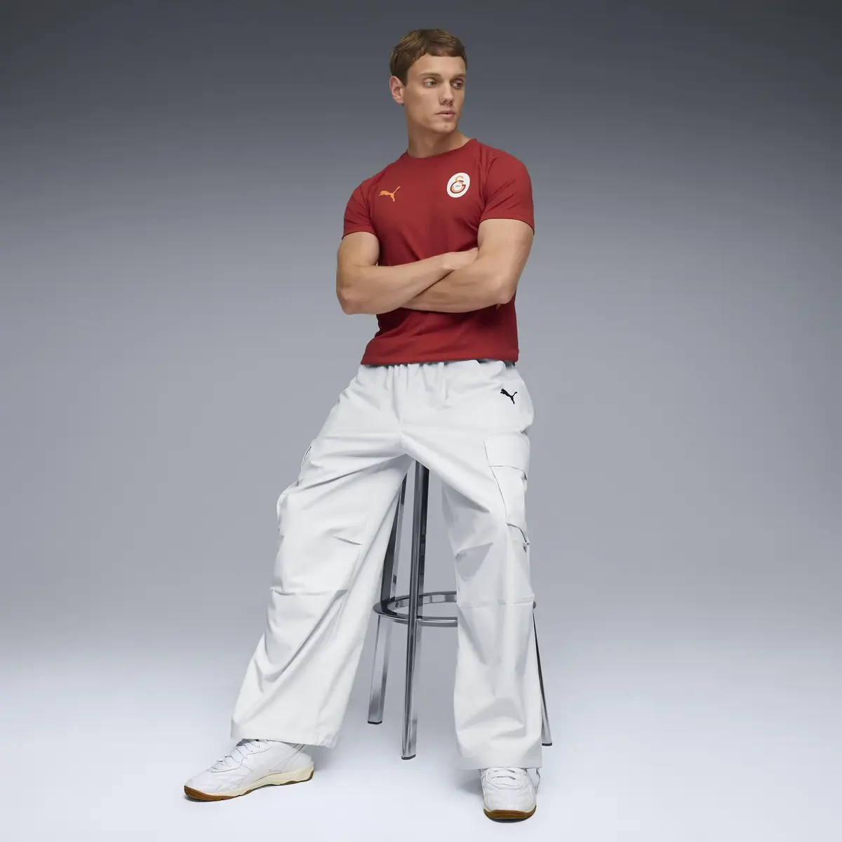 Puma GSK EVOSTRIPE Tee Kırmızı Erkek T-Shirt