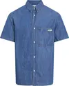 Calvin Klein REGULAR SS DENIM SHI, 1A4 Mavi Erkek Gömlek