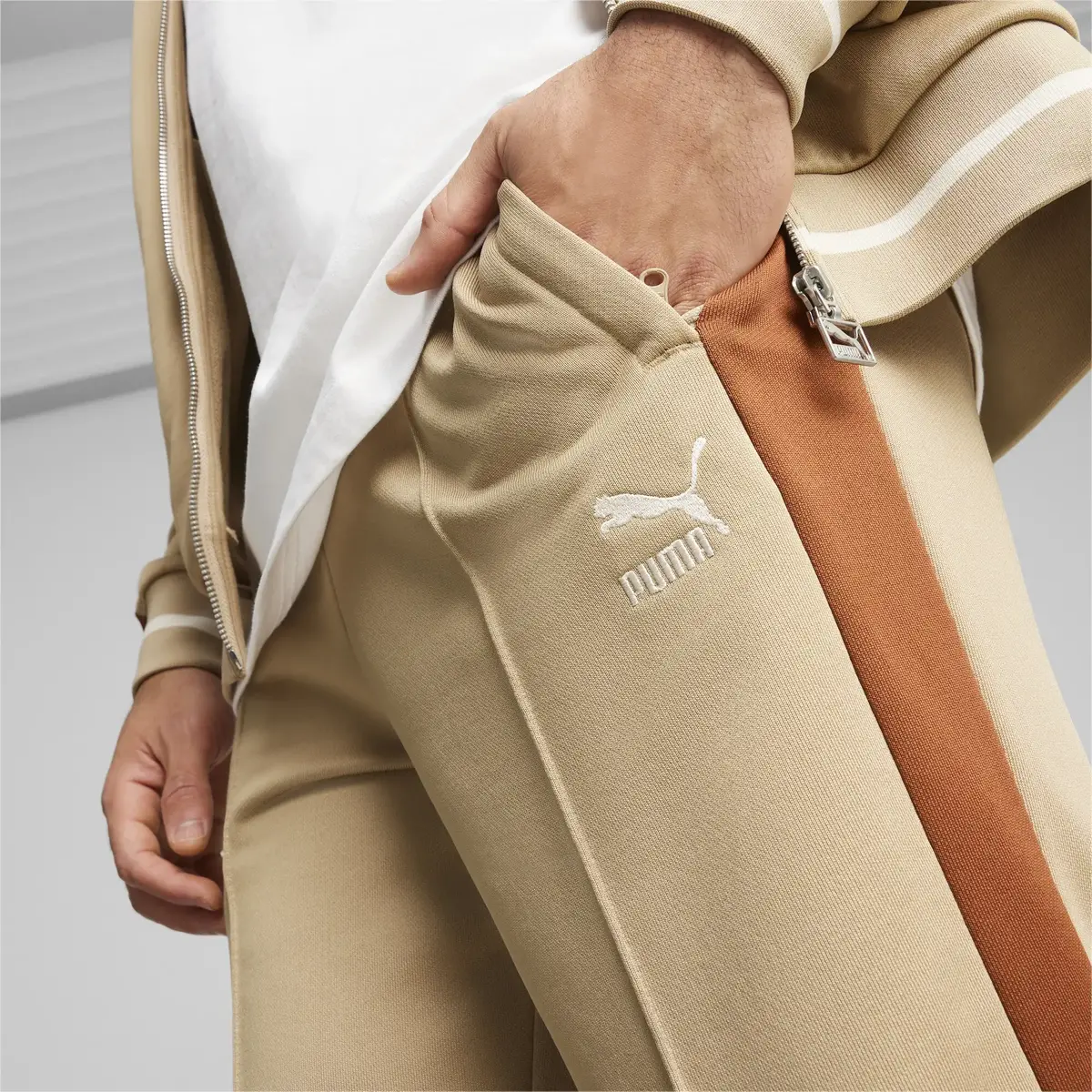 Puma T7 FOR THE FANBASE Track Pants PT Açık Kahve Erkek Eşofman Altı