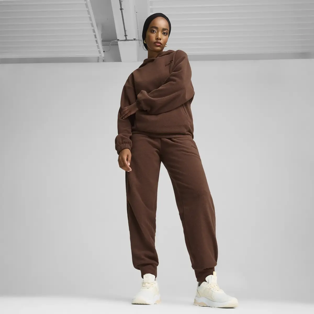 Puma ESS ELEVATED Hoodie Kahverengi Kadın Sweatshirt