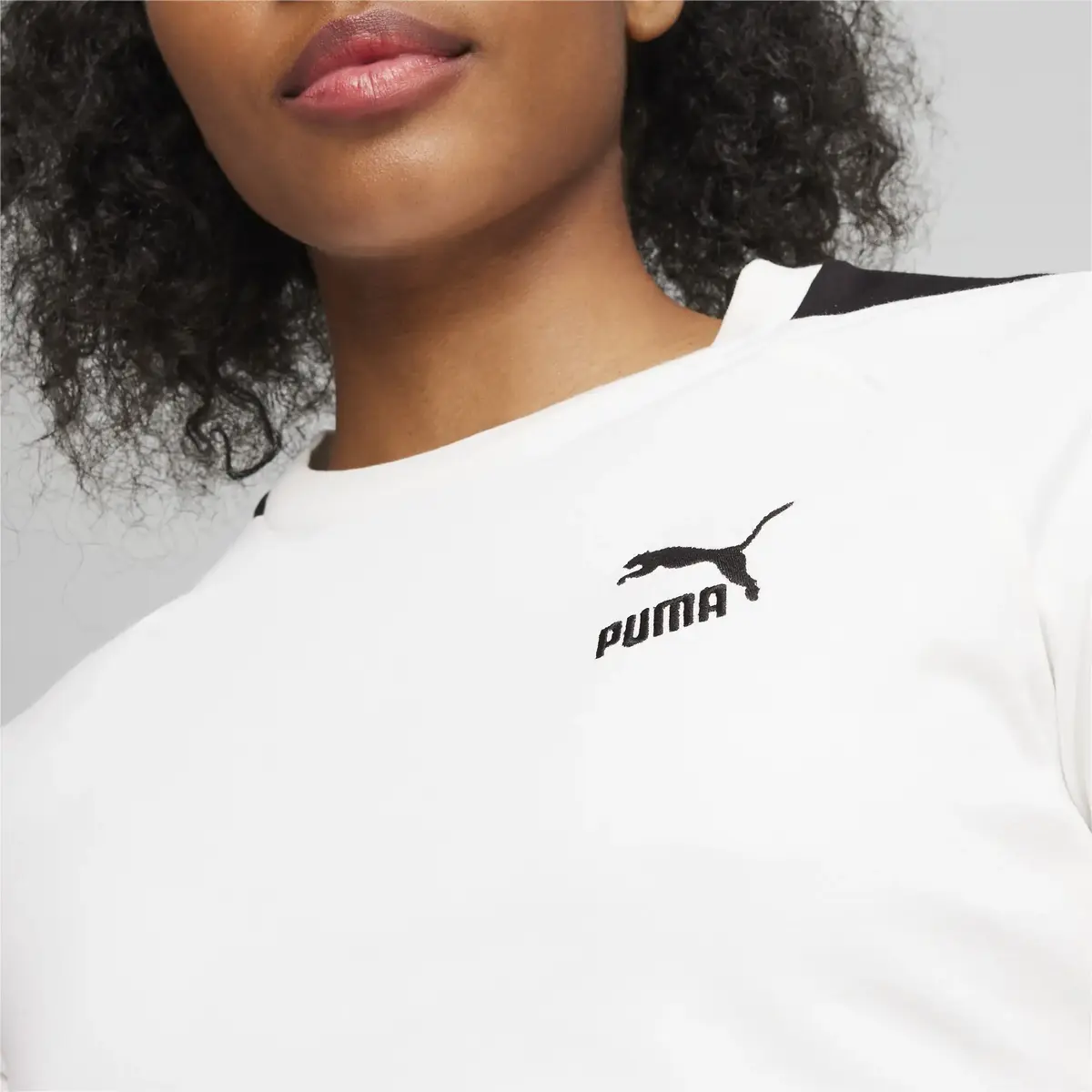 Puma ICONIC T7 Baby Tee Beyaz Kadın T-Shirt