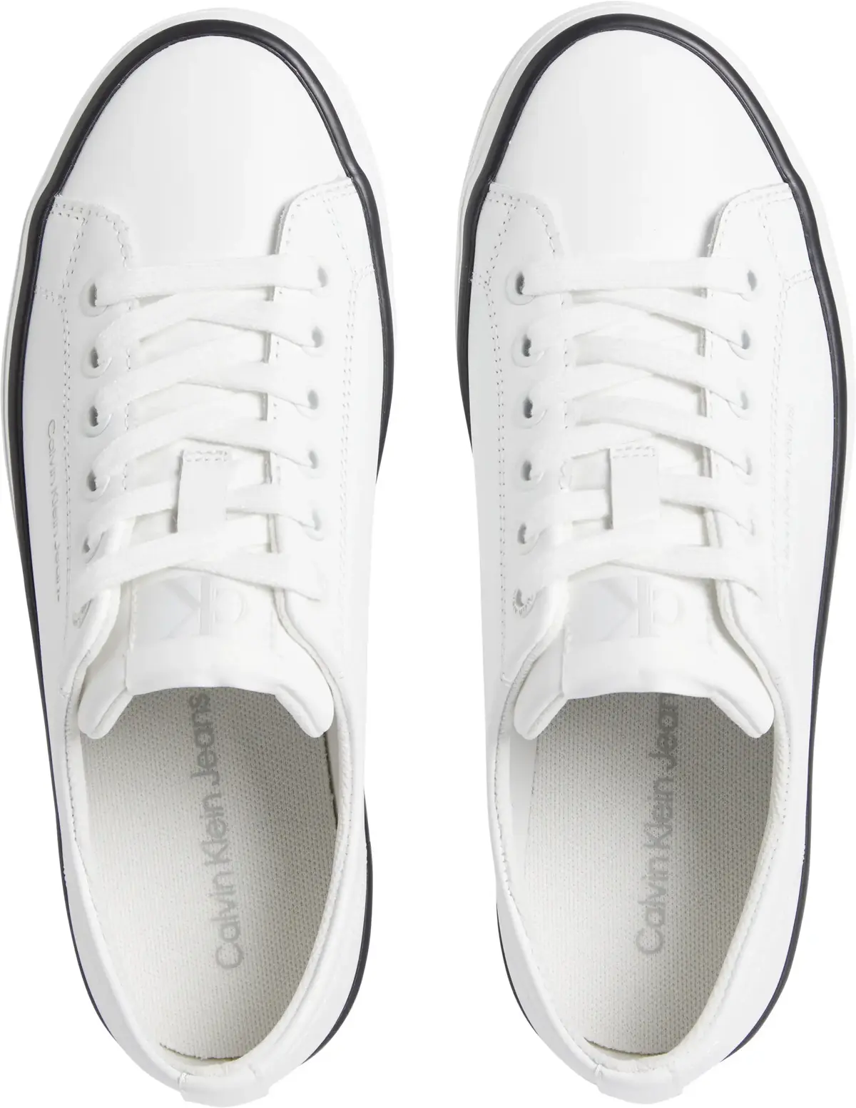 Calvin Klein BOLD VULC FLATF LOW, 01W Beyaz Kadın Spor Ayakkabı & Sneaker