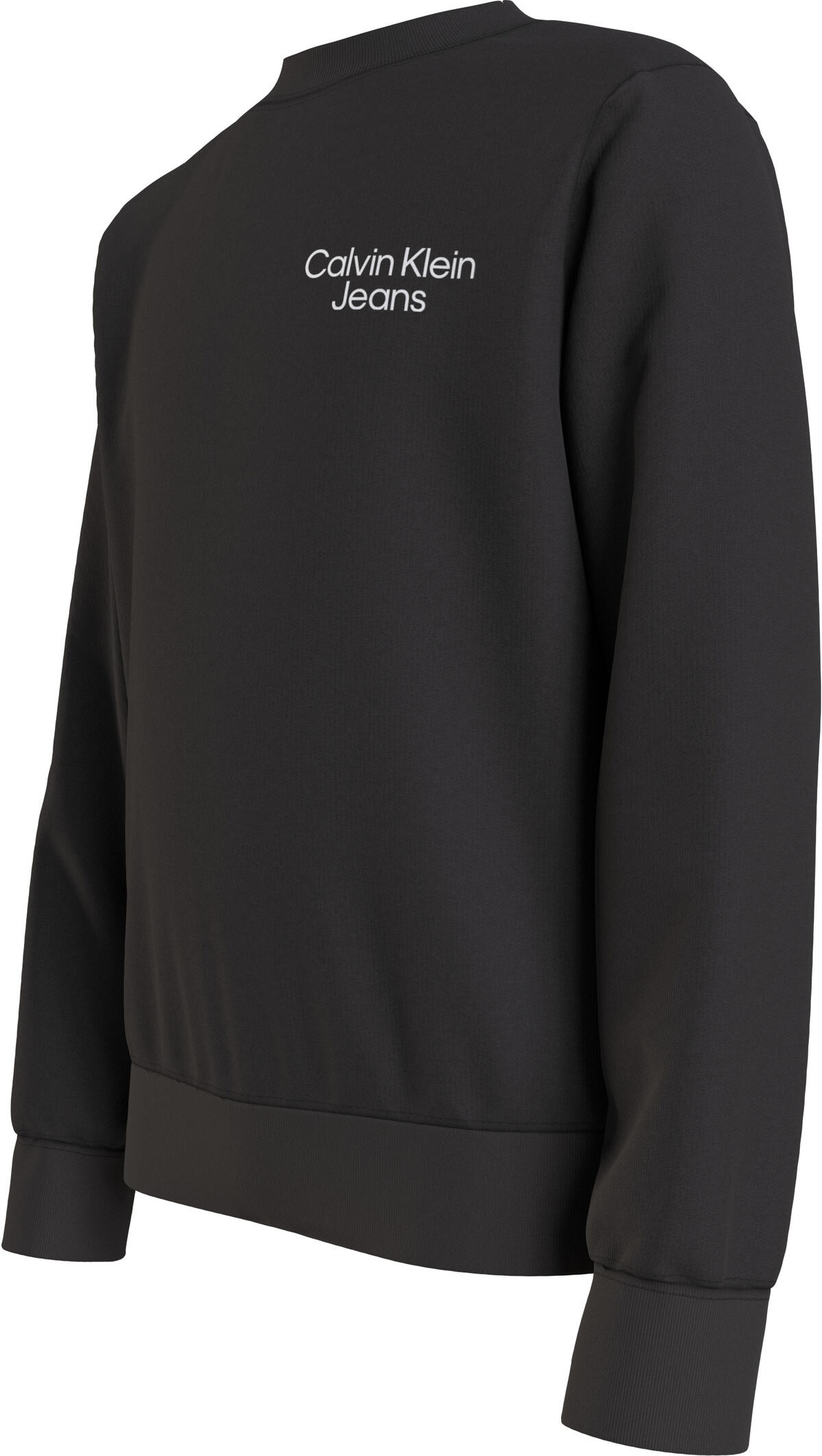 Calvin Klein CKJ STACK LOGO SWEAT Erkek Siyah Sweatshirt