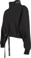Calvin Klein WAIST DRAWCORD ROLLN Kadın Siyah Sweatshirt