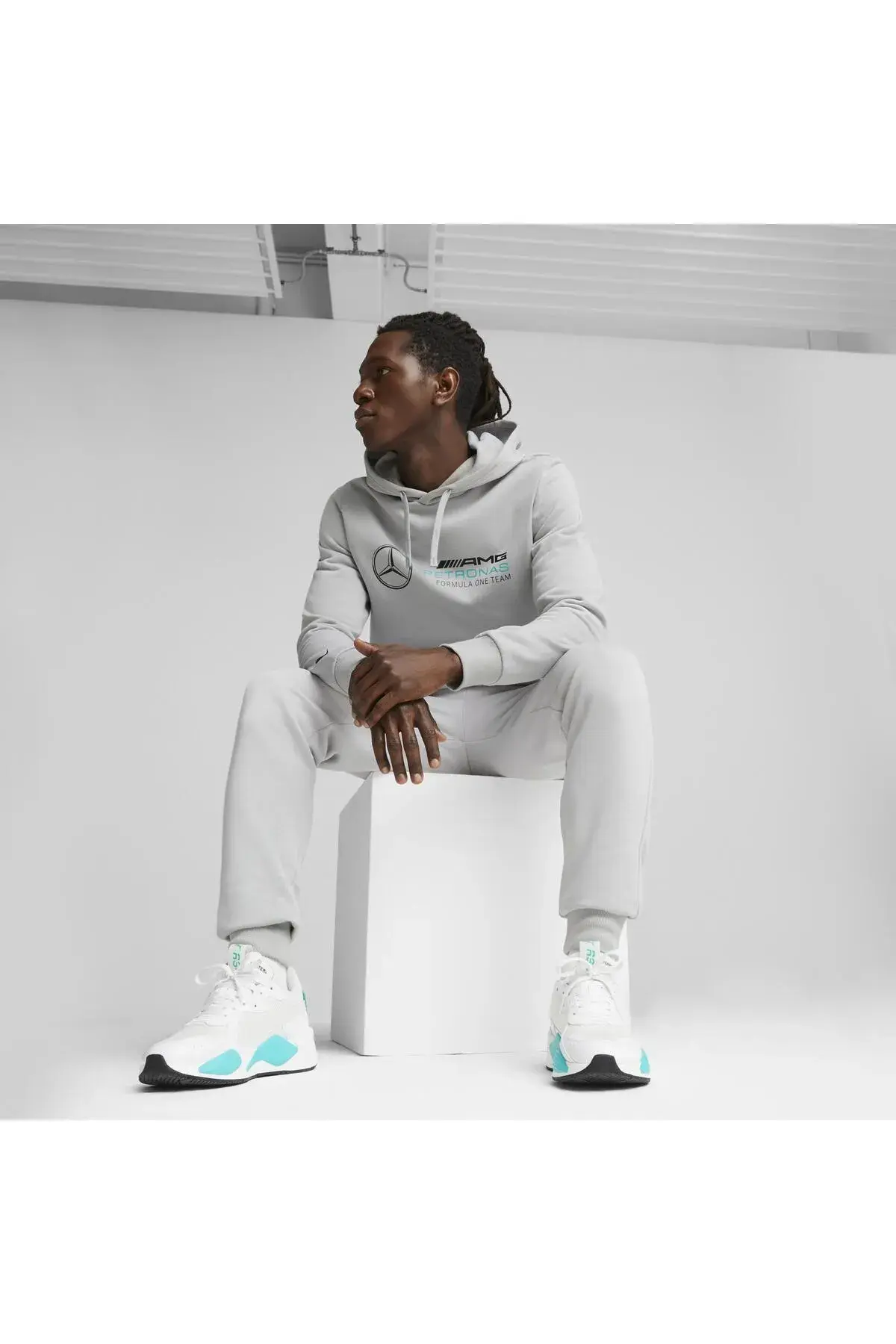 Puma MAPF1 ESS Fleece Hoodie Gri Erkek Hoodie