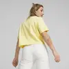 Puma Ess Cropped Logo Tee Light Straw Beyaz Kadın T-shirt