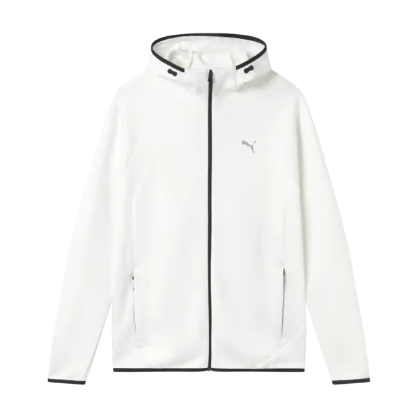 PUMA EVOSTRIPE FZ Hoodie DK PUMA White Erkek Beyaz Hoodie