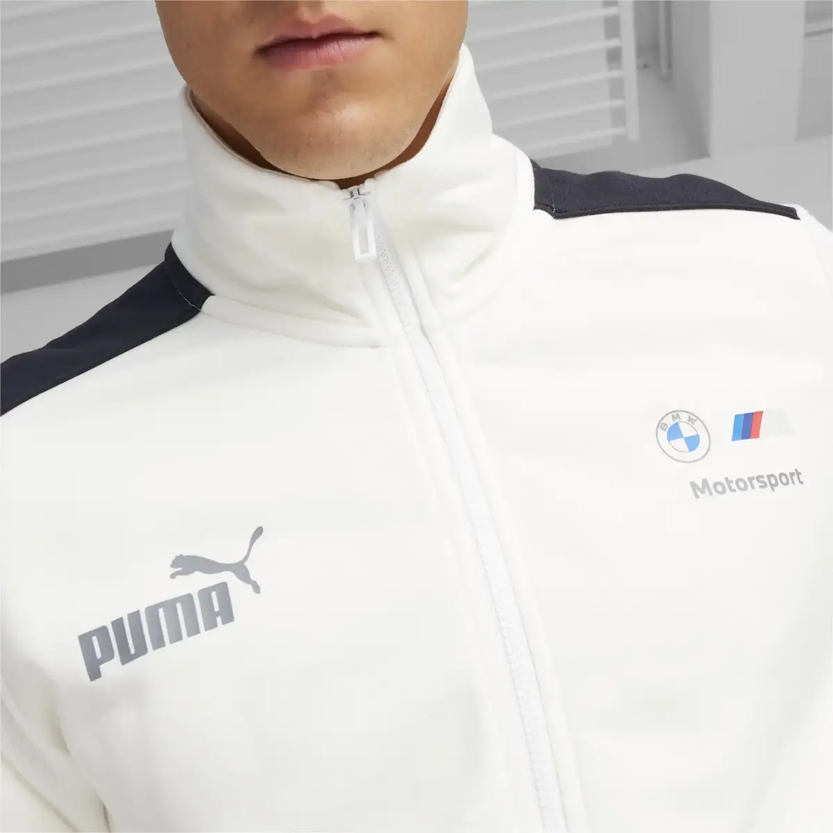 Puma BMW MMS MT7+ Sweat Jacket Beyaz Erkek Sweatshirt
