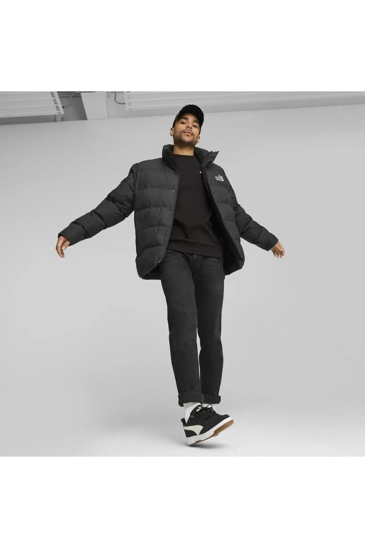 Puma Better Polyball Puffer Siyah Erkek Kapüşonlu Şişme Mont