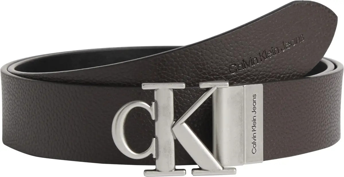 Calvin Klein ROUND MONO PLAQUE RE Erkek Siyah Kemer