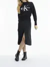 Calvin Klein MONOGRAM LOOSE SWEAT Kadın Siyah Kazak