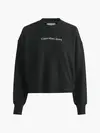 Calvin Klein SHRUNKEN INSTITUTION Kadın Siyah Sweatshirt