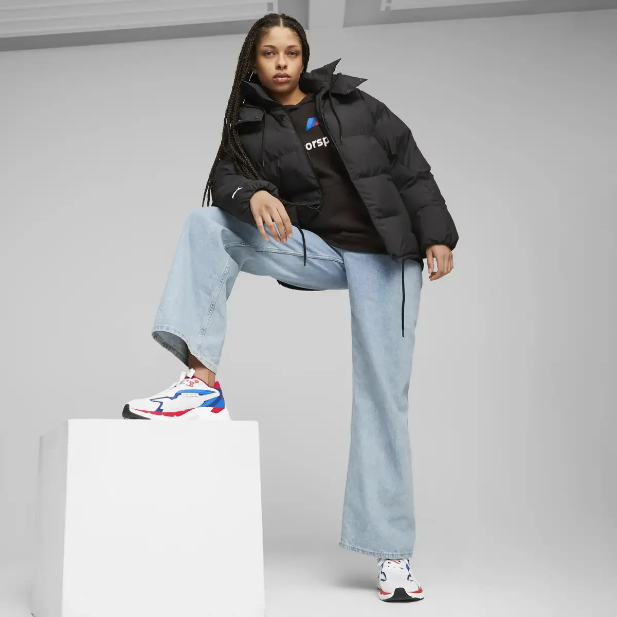 Puma BMW MMS WMN Padded Jacket Siyah Kadın Şişme Mont