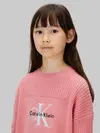 Calvin Klein MONOLOGO CN SWEATER, VAZ Pembe Kız Çocuk Sweatshirt