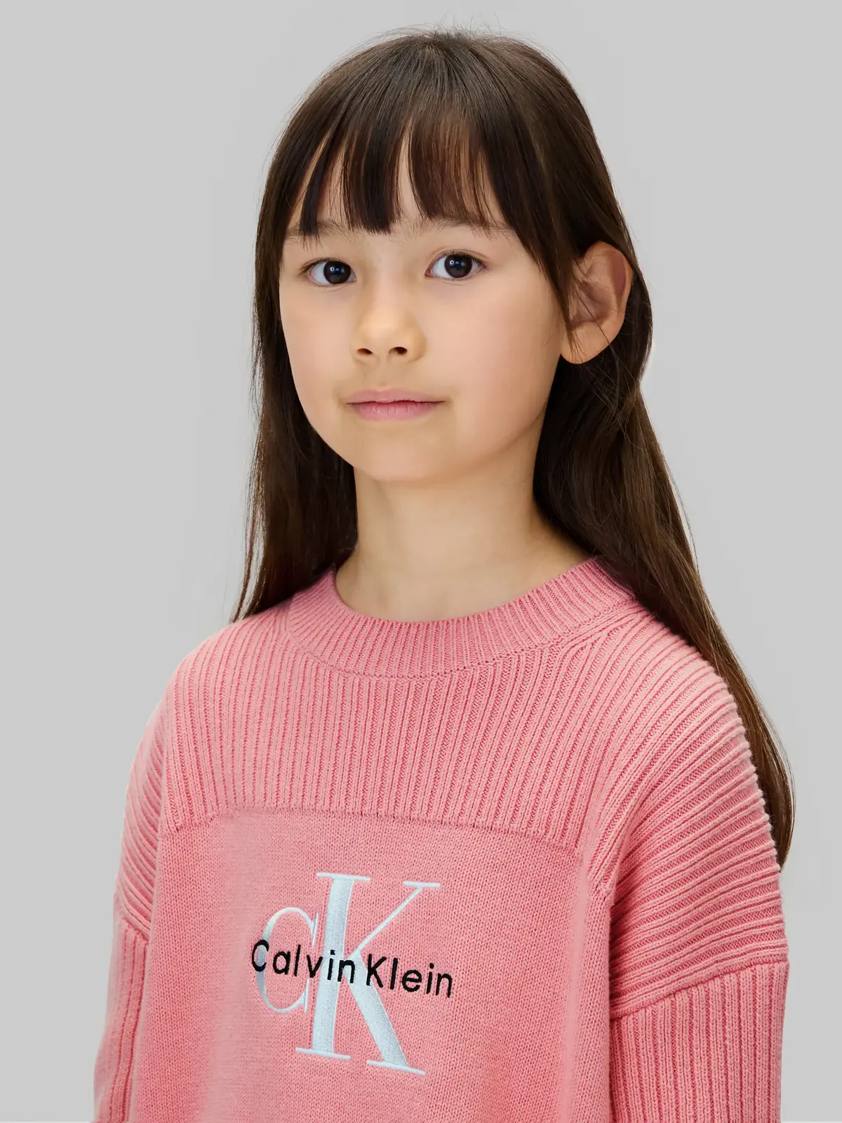 Calvin Klein MONOLOGO CN SWEATER, VAZ Pembe Kız Çocuk Sweatshirt