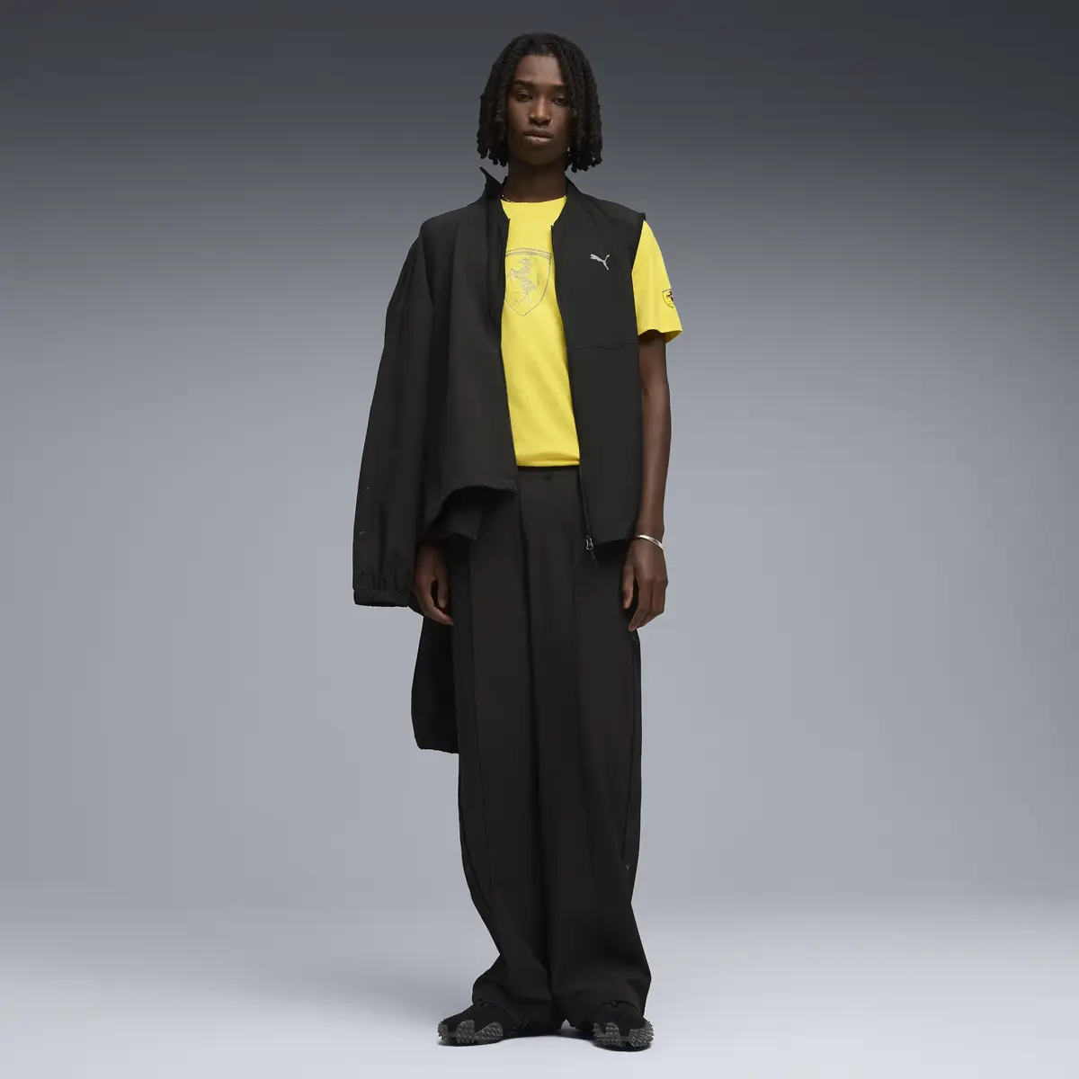 Puma Ferrari Tonal Shield Tee Sarı Erkek T-Shirt