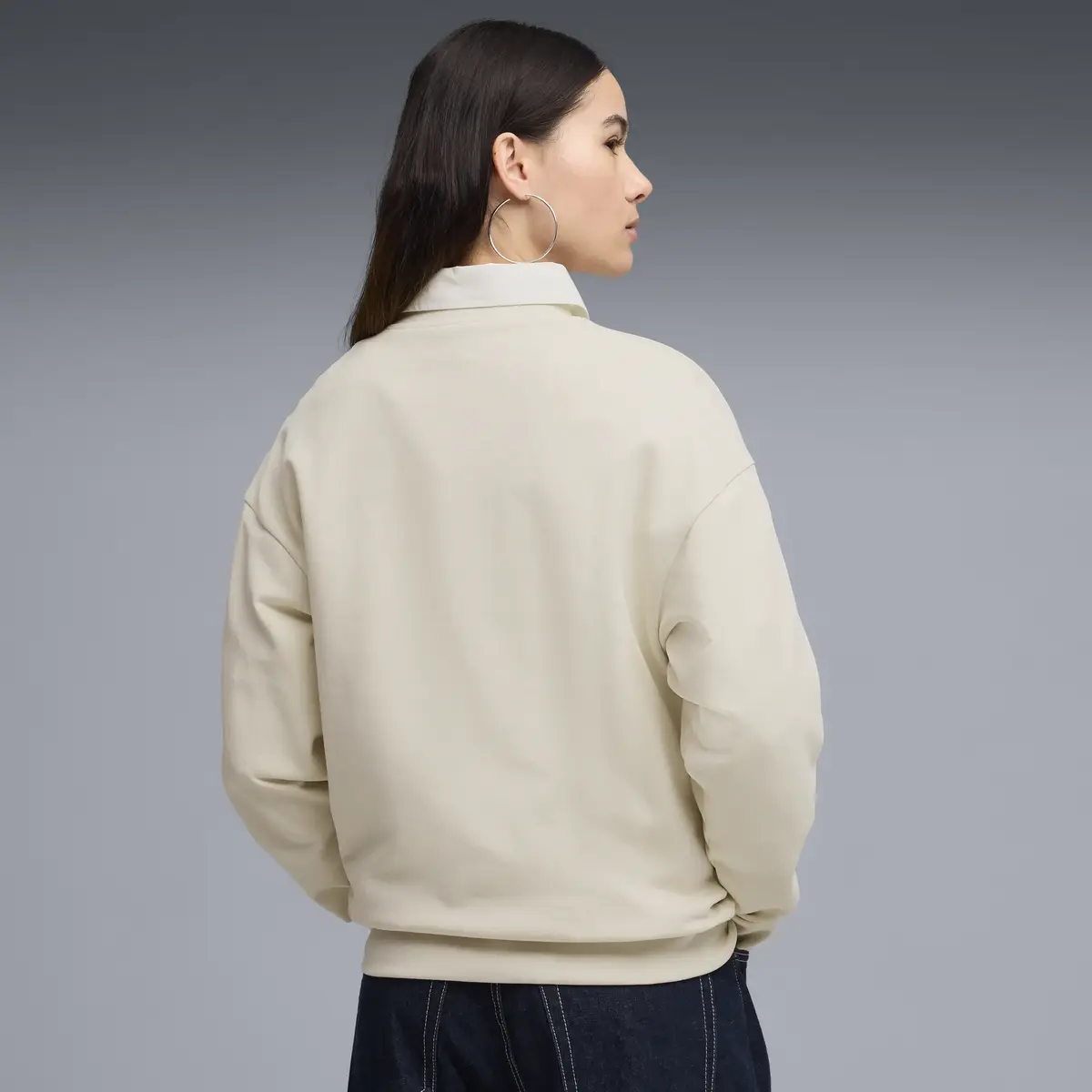 Puma ESS ELEVATED Comfort Crew TR Krem Kadın Sweatshirt