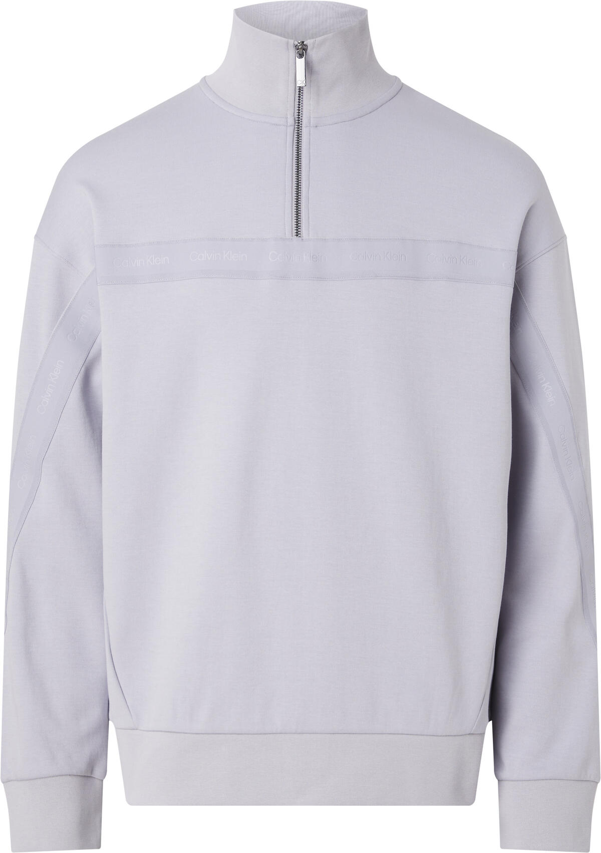 Calvin Klein LOGO TAPE INTERLOCK Erkek Gri Sweatshirt