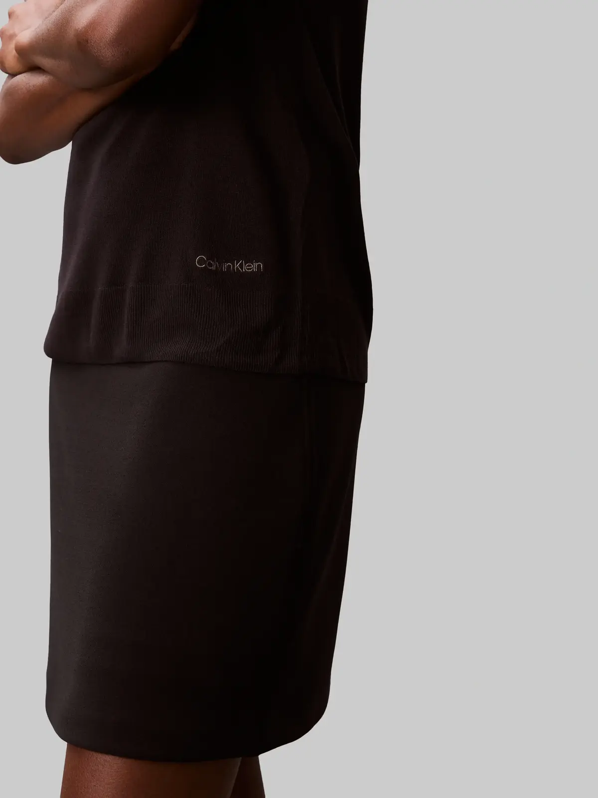 Calvin Klein Fine Gauge Viscose S, UB1 Siyah Kadın Triko
