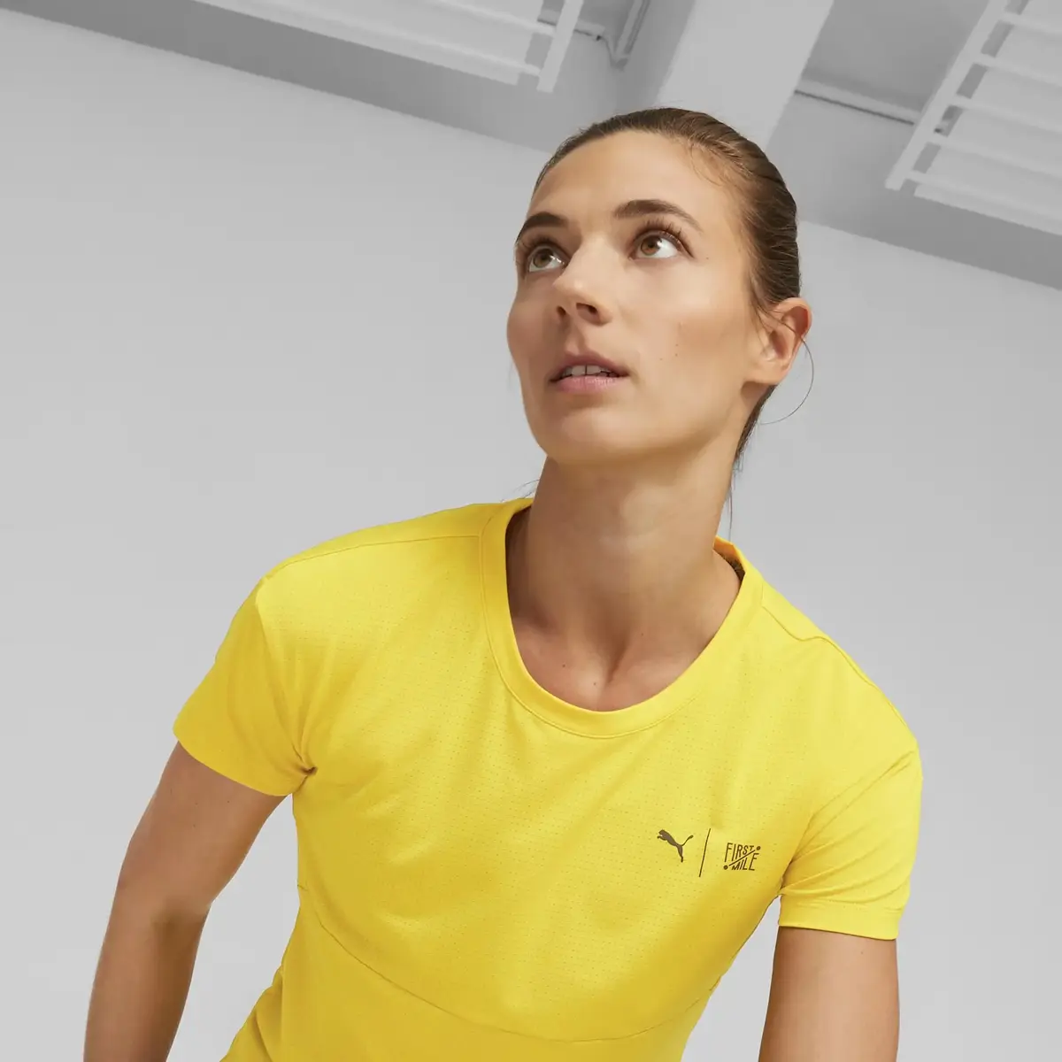 Puma W First Mile Commercial Sarı Kadın T-Shirt