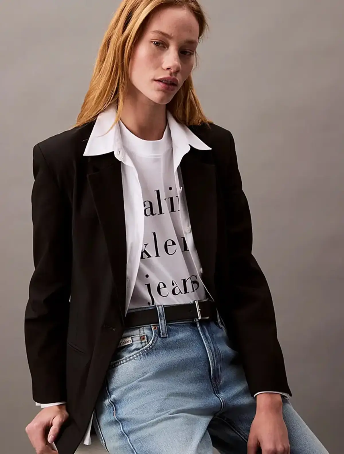 Calvin Klein RELAXED BOOTCUT GOLD DUST Mavi Kadın Jeans