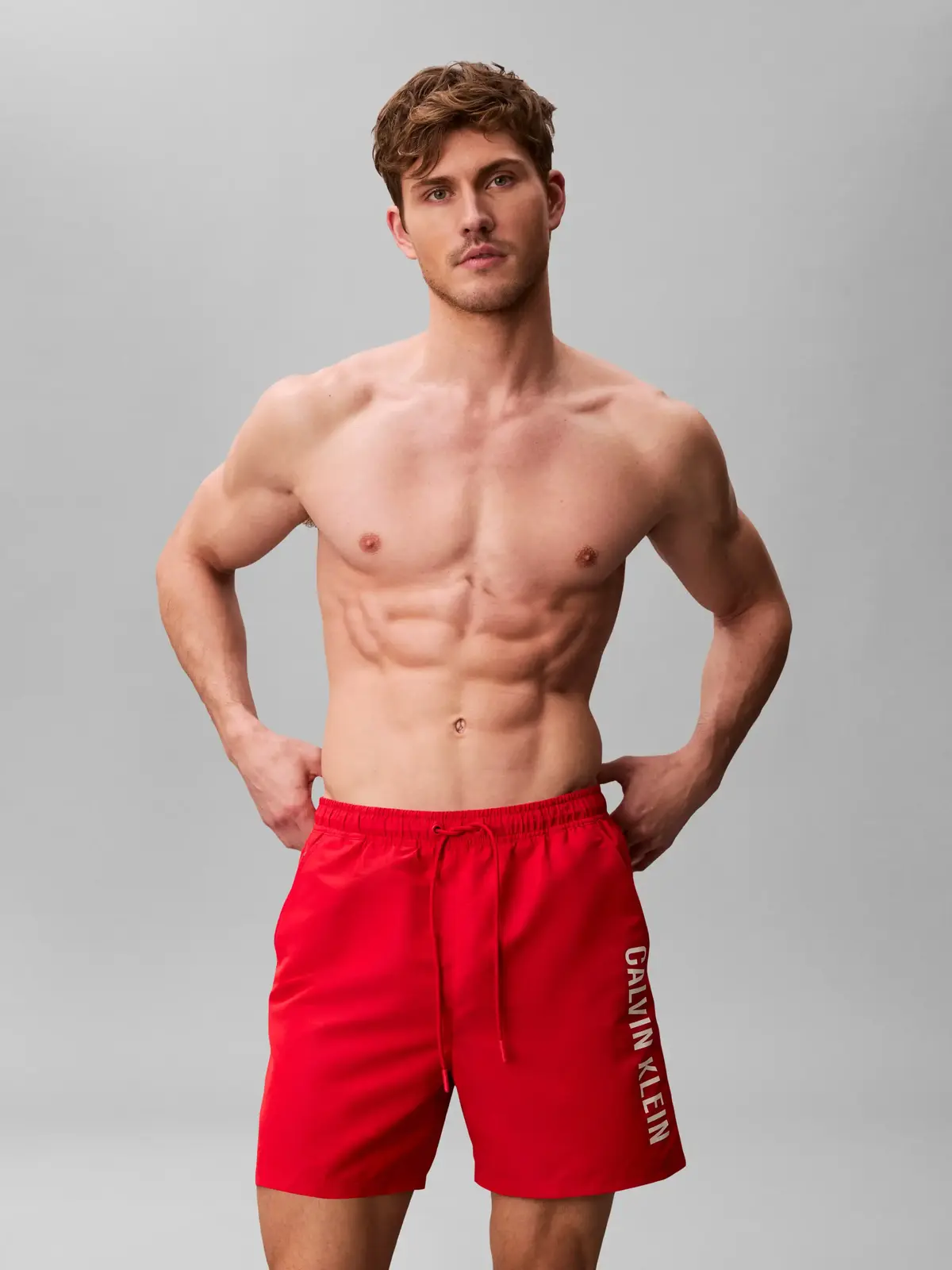 Calvin Klein MEDIUM DRAWSTRING Kırmızı Erkek Orta Boy Deniz Şortu