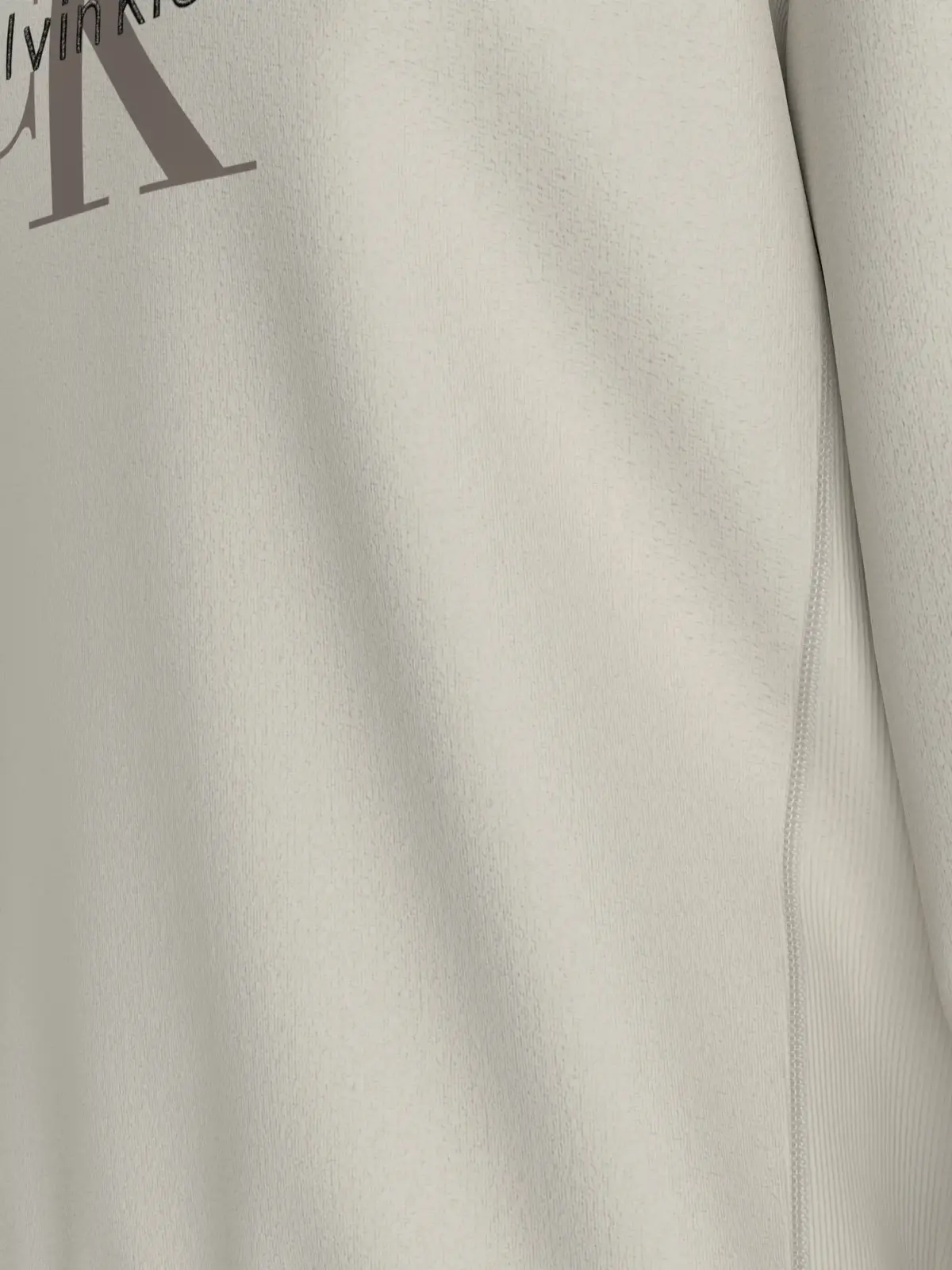 Calvin Klein LS PREMIUM TERRY MON, 67U Krem Erkek Sweatshirt