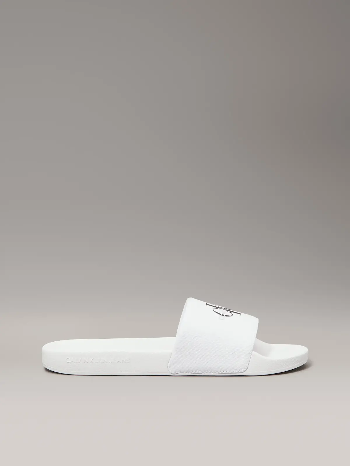 Calvin Klein SLIDE MONOGRAM WN, 01W Beyaz Kadın Terlik