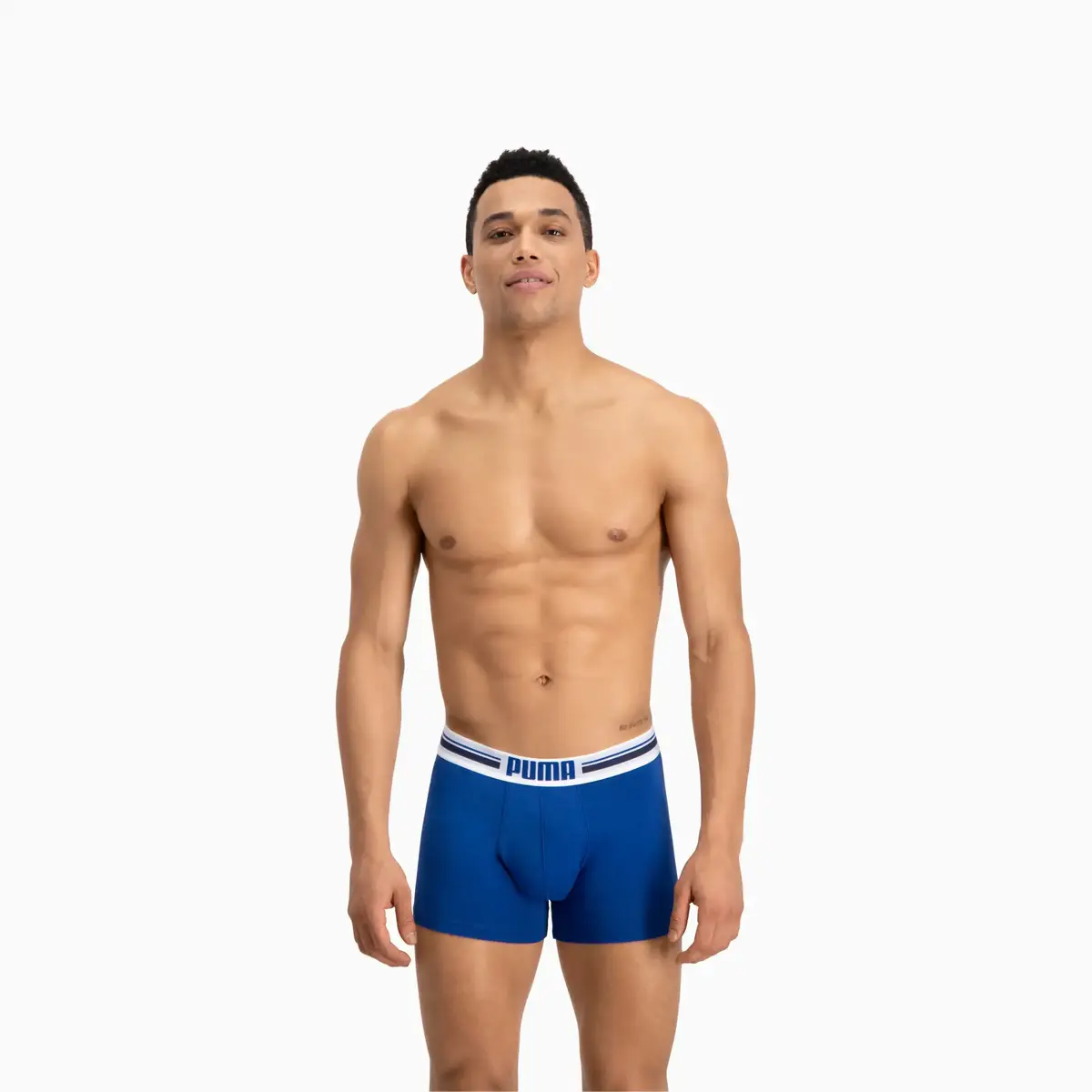 PUMA PLACED LOGO BOXER Erkek Mavi 2li Boxer