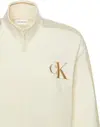 Calvin Klein LS STRETCH TERRY FZ TRACK JACKET Kadın Krem Sweatshirt