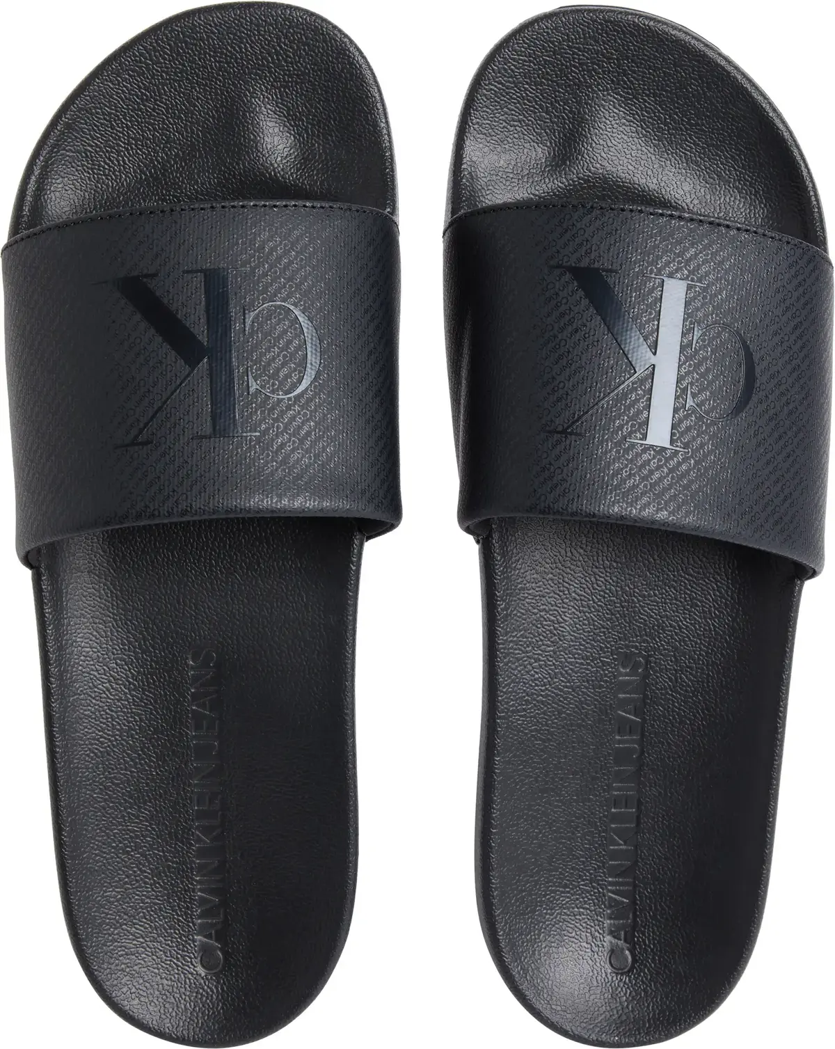 Calvin Klein SLIDE AOP PRINT, 0GJ Siyah Erkek Terlik