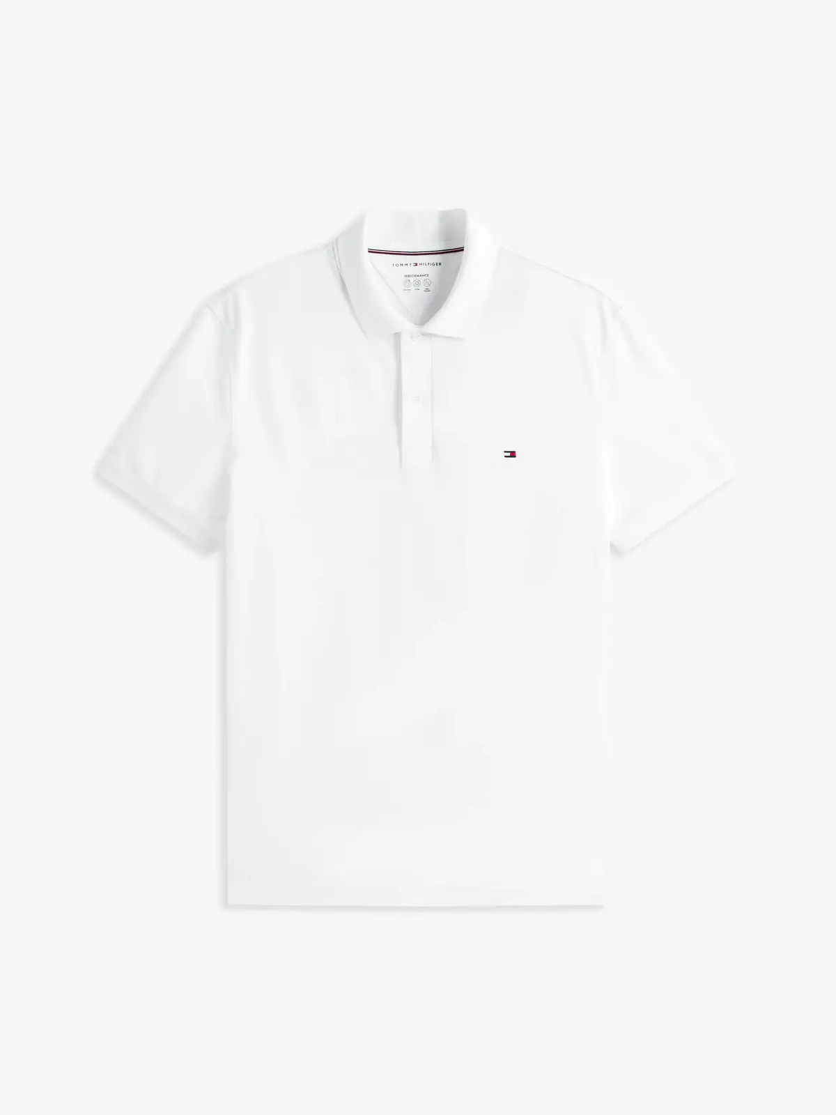 Tommy Hilfiger PERFORMANCE PIQUE RE, YBR Beyaz Erkek T-Shirt & Polo