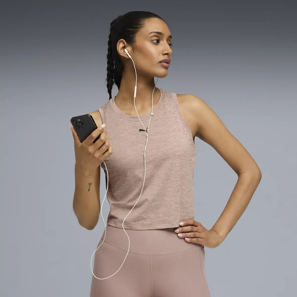 Puma CLOUDSPUN SLEEVELESS TANK Açık Kahve Kadın Antrenman Atleti