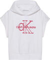 Calvin Klein MONOGRAM EMBROIDERY Kadın Beyaz Hoodie