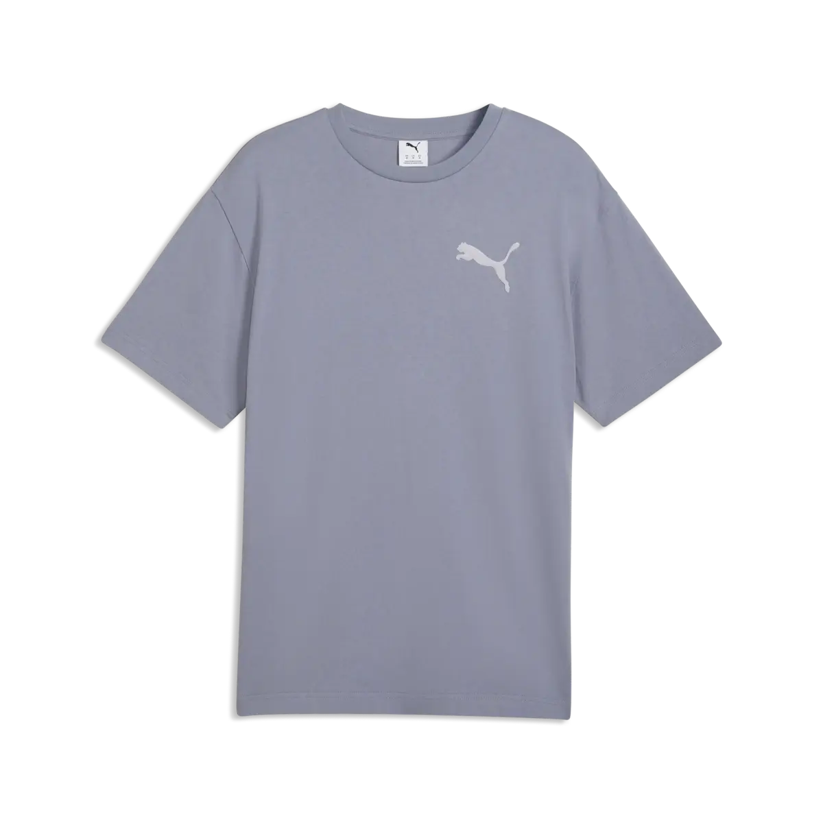 PUMA ESS ELEVATED CAT LOGO Tee Erkek Gri T-Shirt