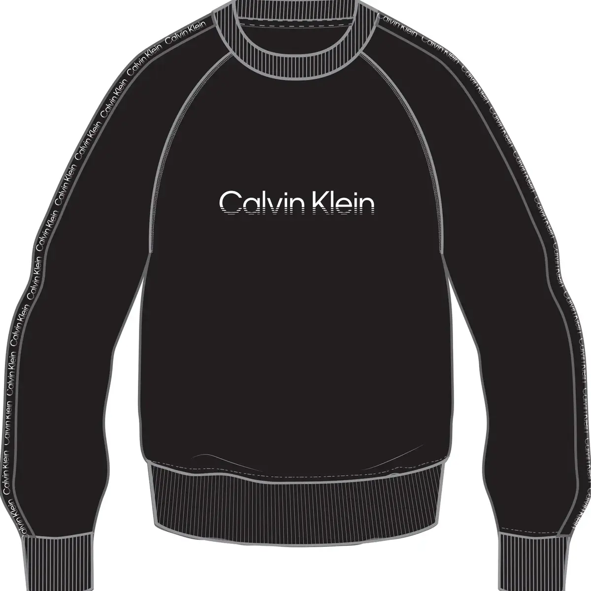 Calvin Klein PW - Pullover Erkek Siyah Sweatshirt