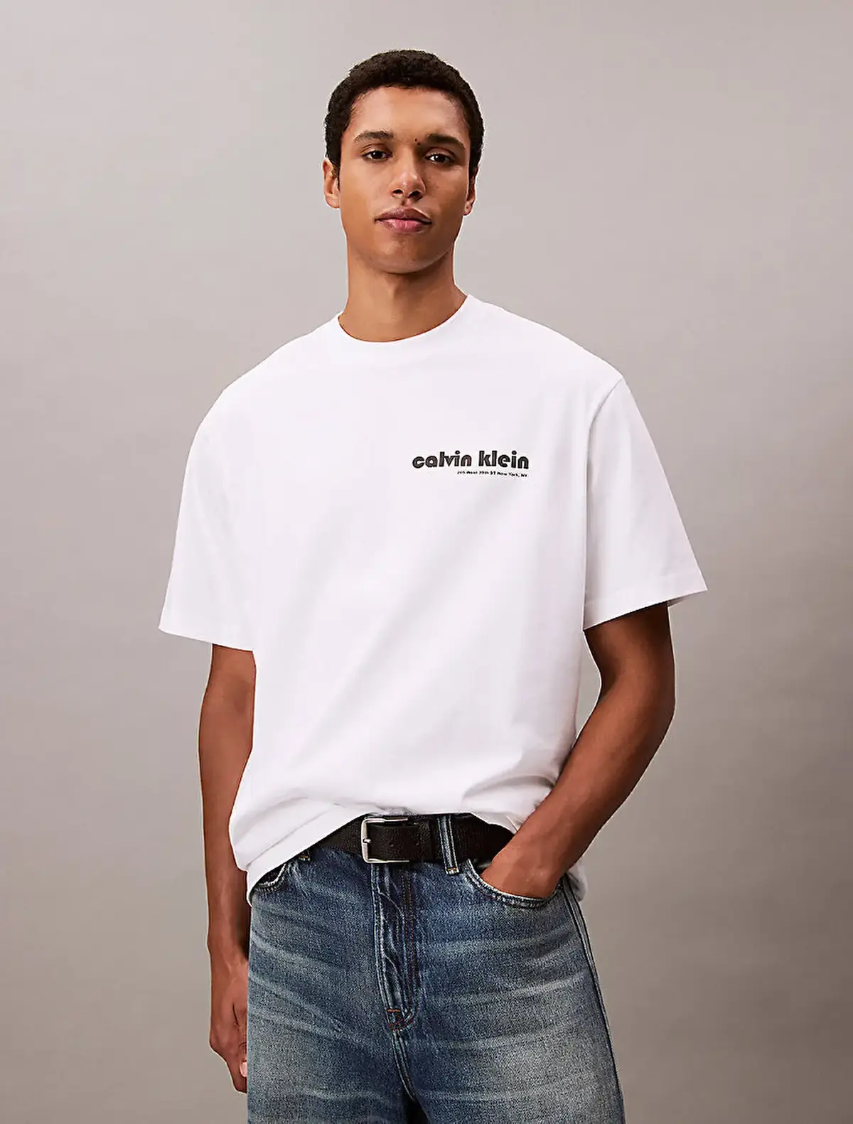 Calvin Klein SS 16S CALVIN KLEIN BAUHAUS GRAP Beyaz Erkek Tişört