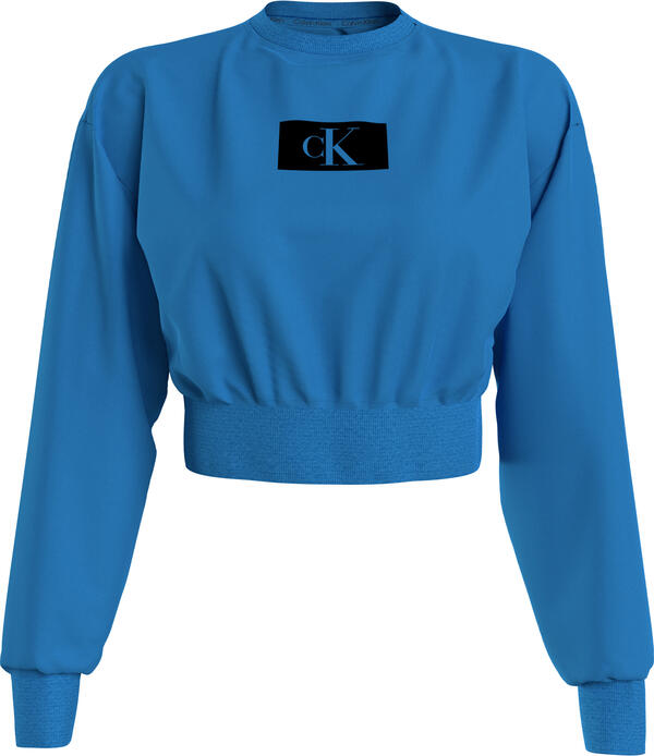 Calvin Klein L/S SWEATSHIRT Kadın Mavi Sweatshirt