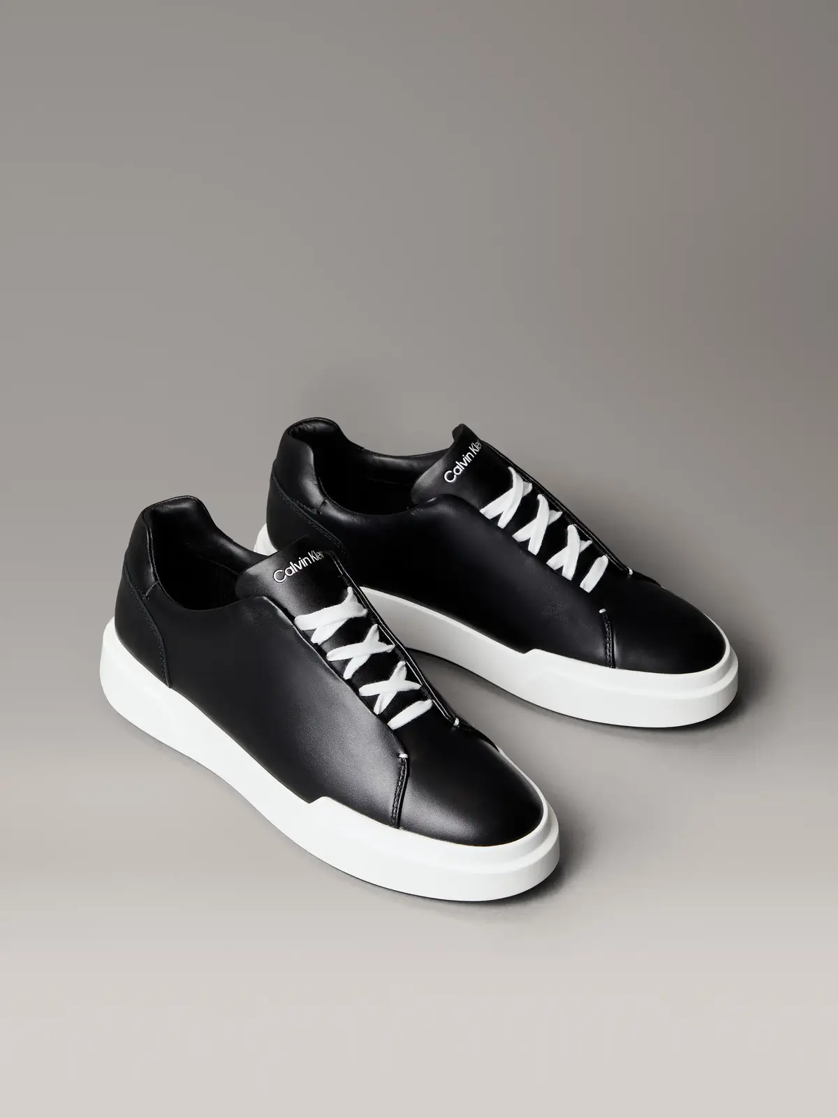Calvin Klein CHUNKY CUPSOLE HIDE, 0GM Siyah Erkek Spor Ayakkabı