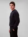 Calvin Klein A-REL AOP SWT Lacivert Erkek Kazak
