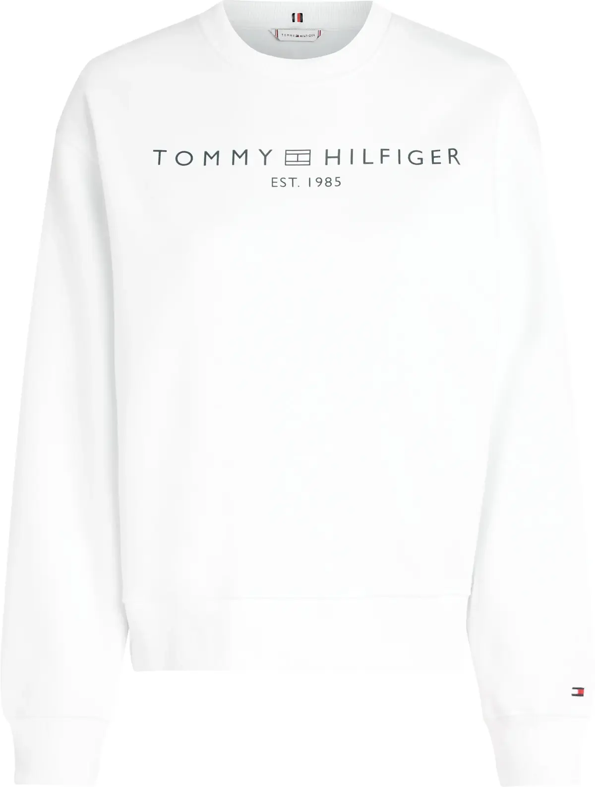 Tommy Hilfiger MDRN REG CORP LOGO C Kadın Beyaz Sweatshirt